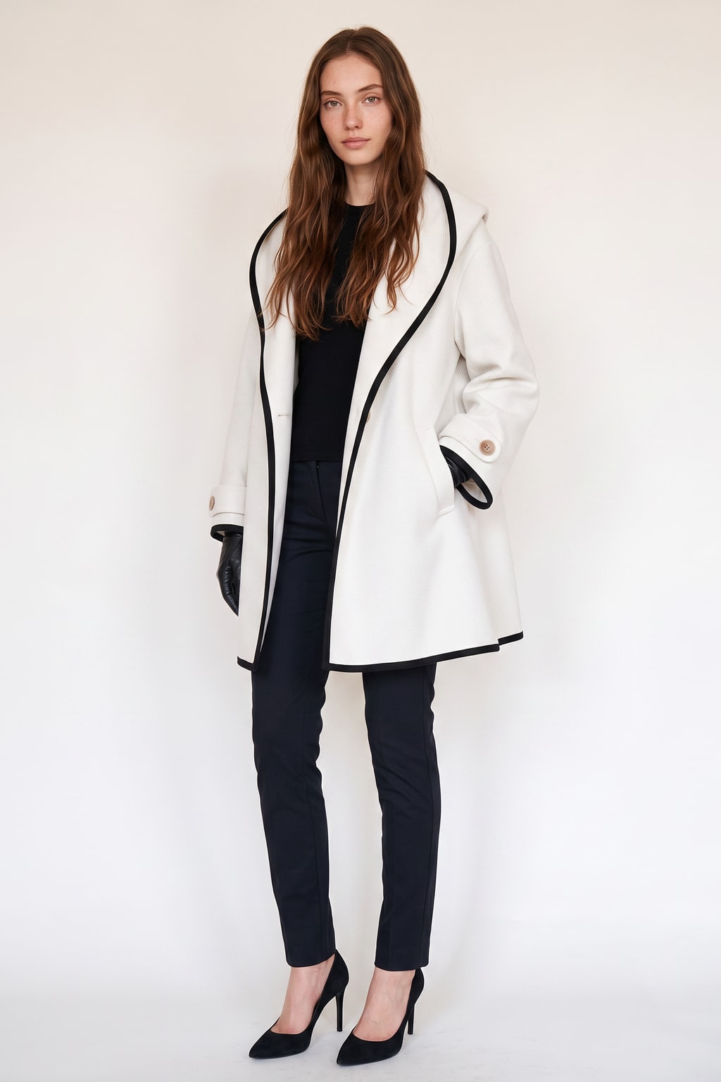Women's Belted Warm Wool-Blend Coat Oversized Fit - 9