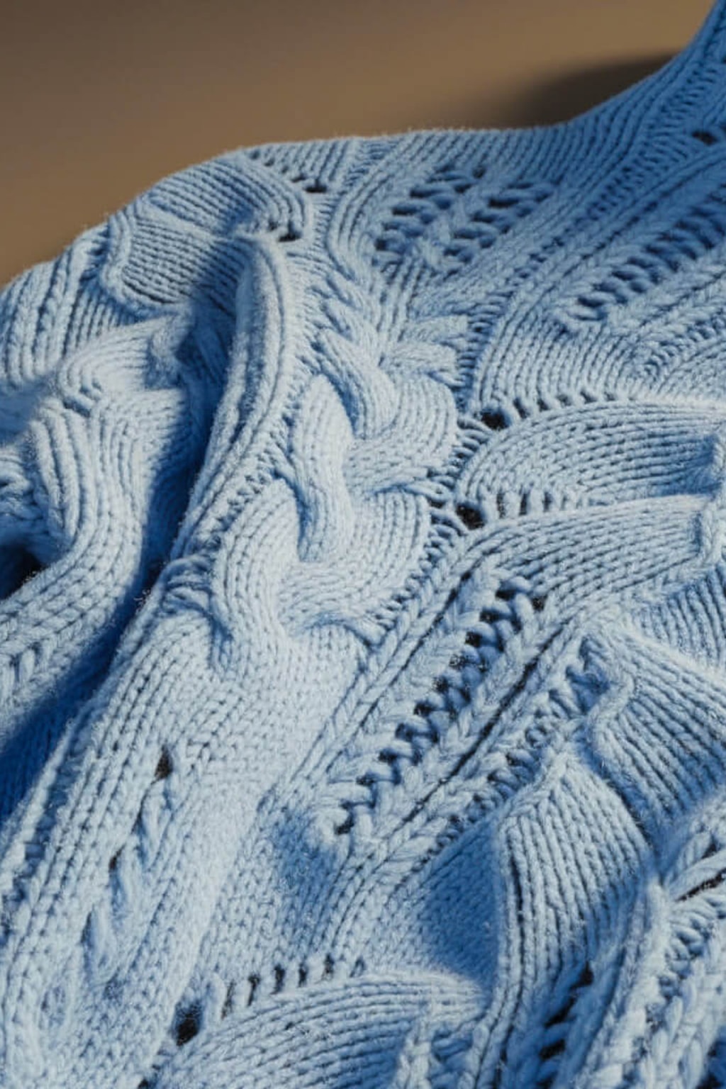 Cozy Merino Wool Blend Patterned Knit Sweater - 10