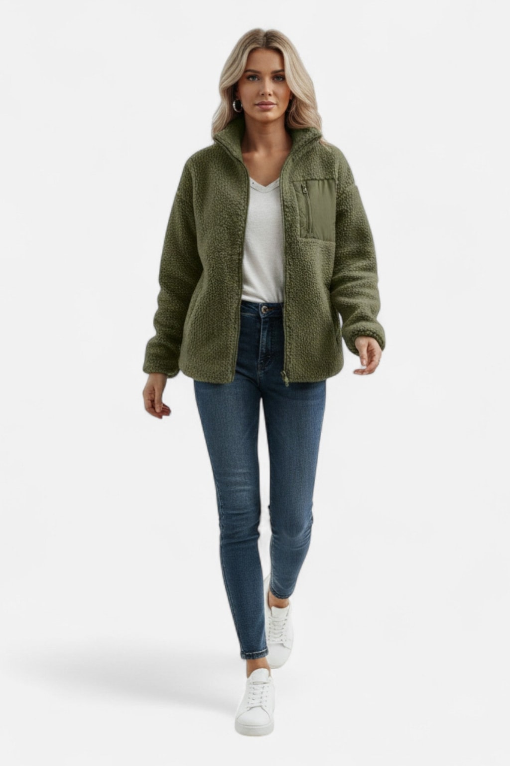 Women's Teddy Fleece Long Coat Cozy Winter Warmth - 8