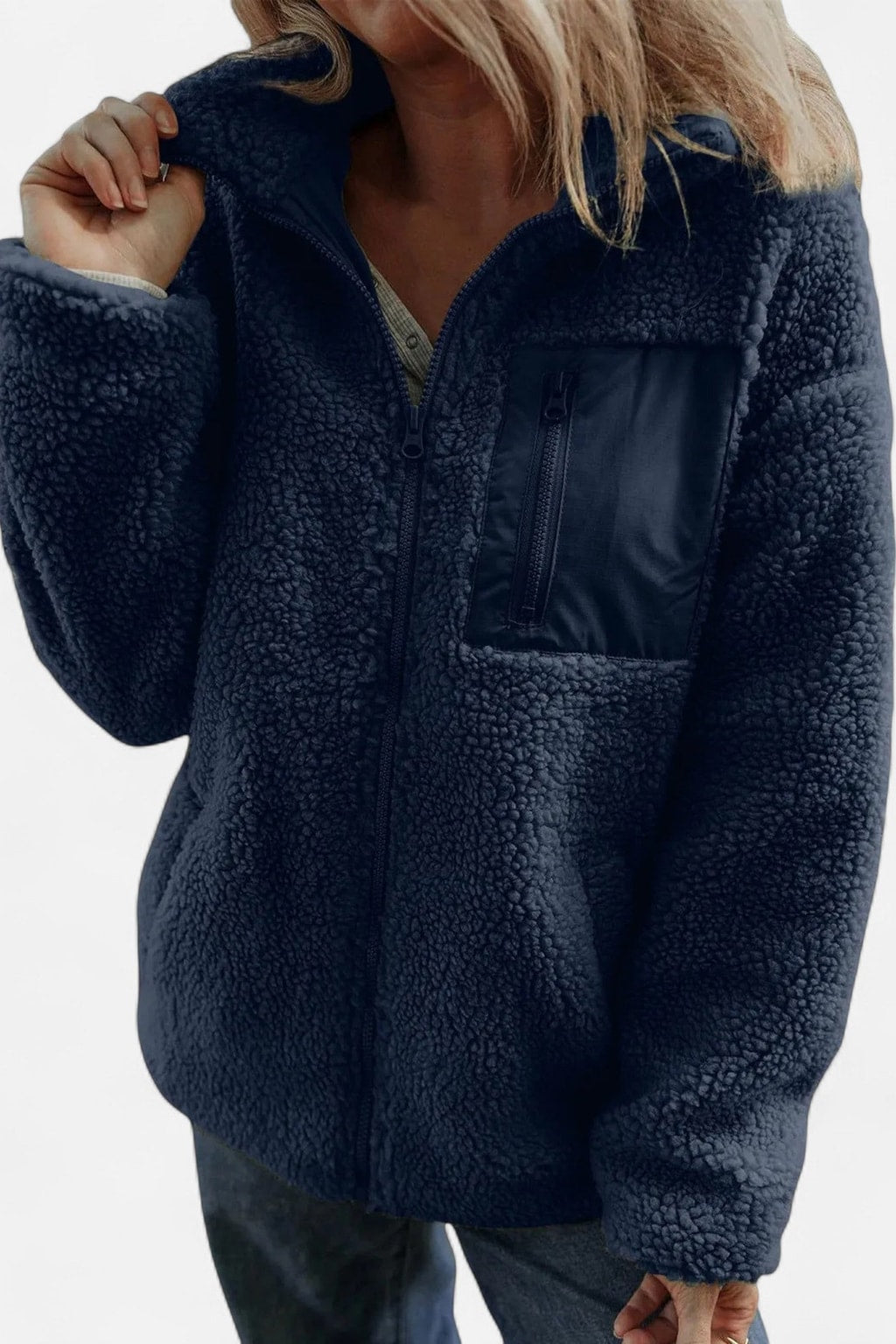 Women's Teddy Fleece Long Coat Cozy Winter Warmth - 6