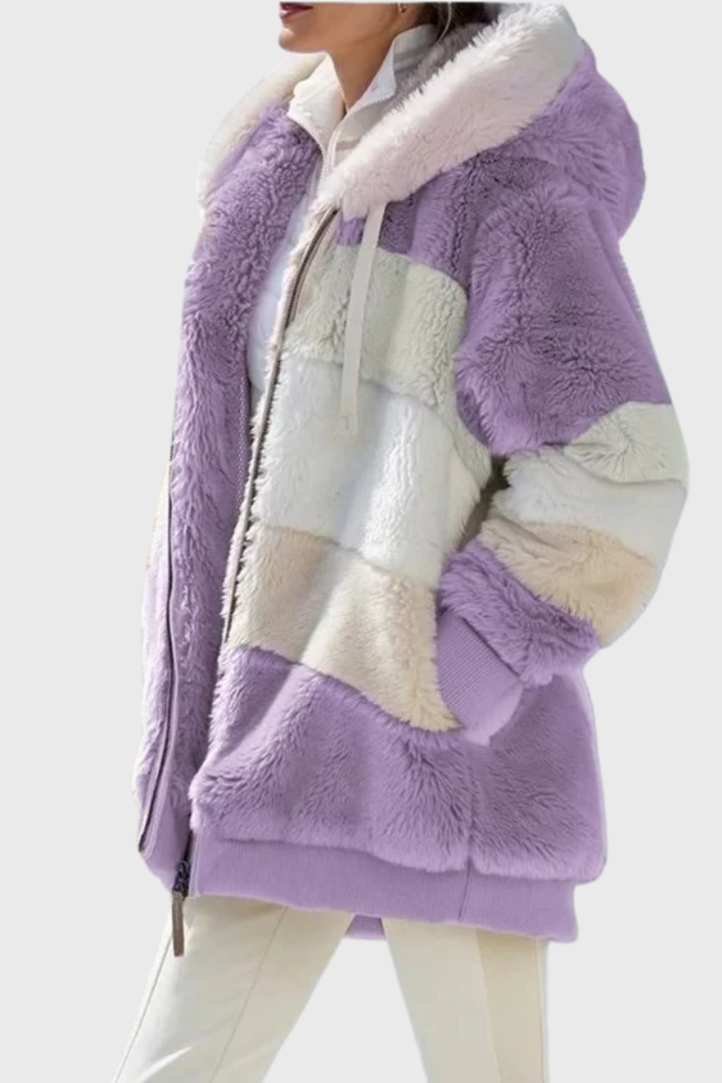 Women's Puffer Jacket with Faux-Fur Hood Warm Winter Coat - 4