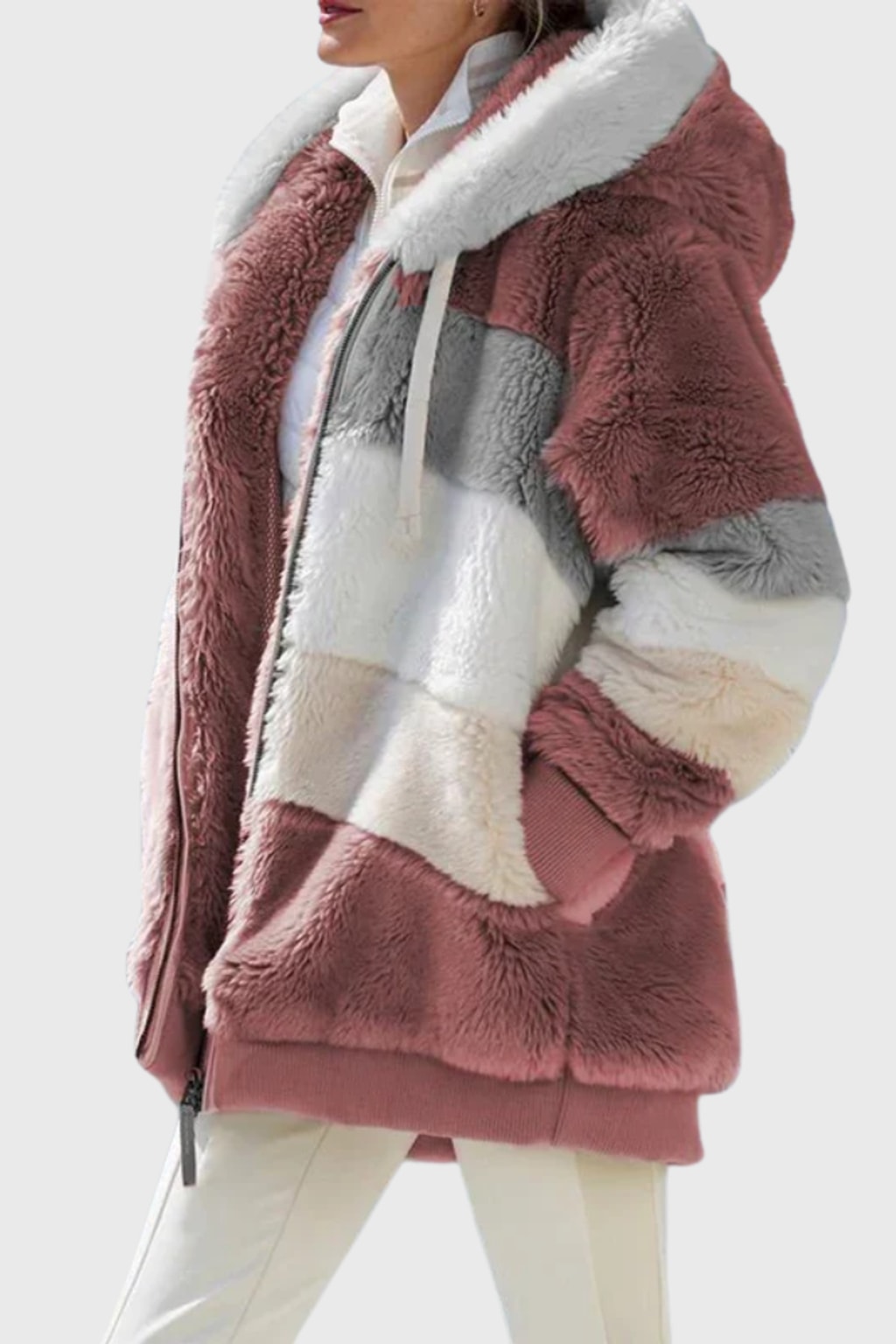 Women's Puffer Jacket with Faux-Fur Hood Warm Winter Coat - 8
