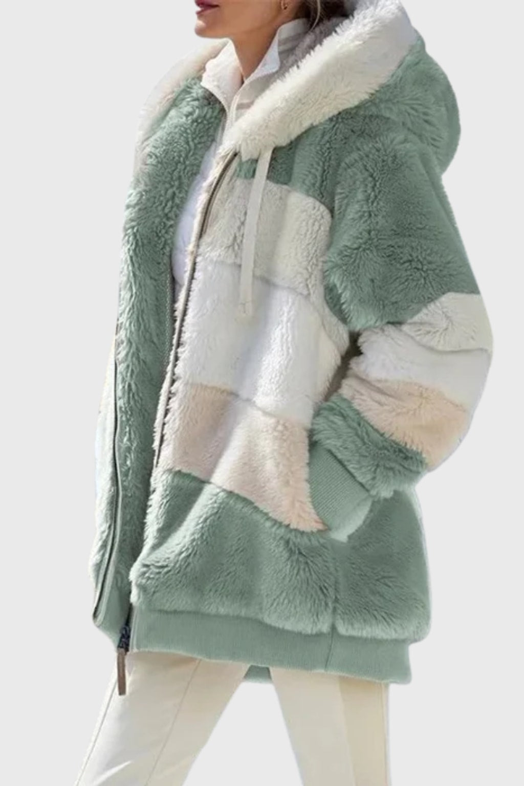 Women's Puffer Jacket with Faux-Fur Hood Warm Winter Coat - 9