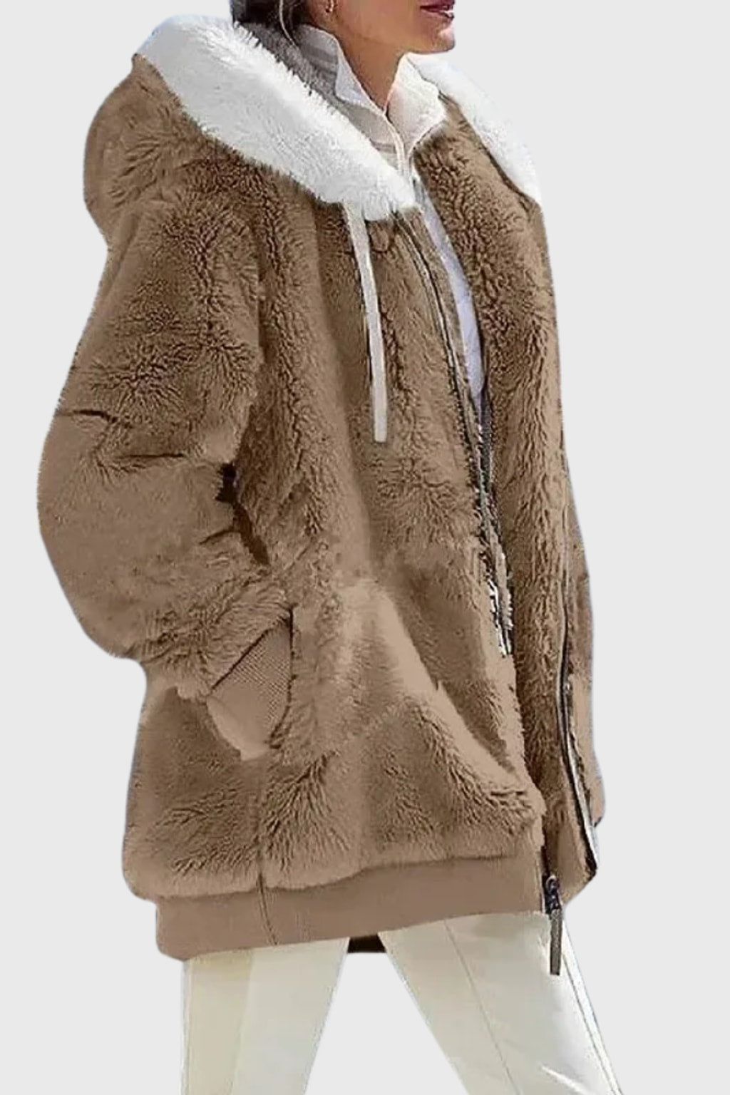 Women's Puffer Jacket with Faux-Fur Hood Warm Winter Coat - 11