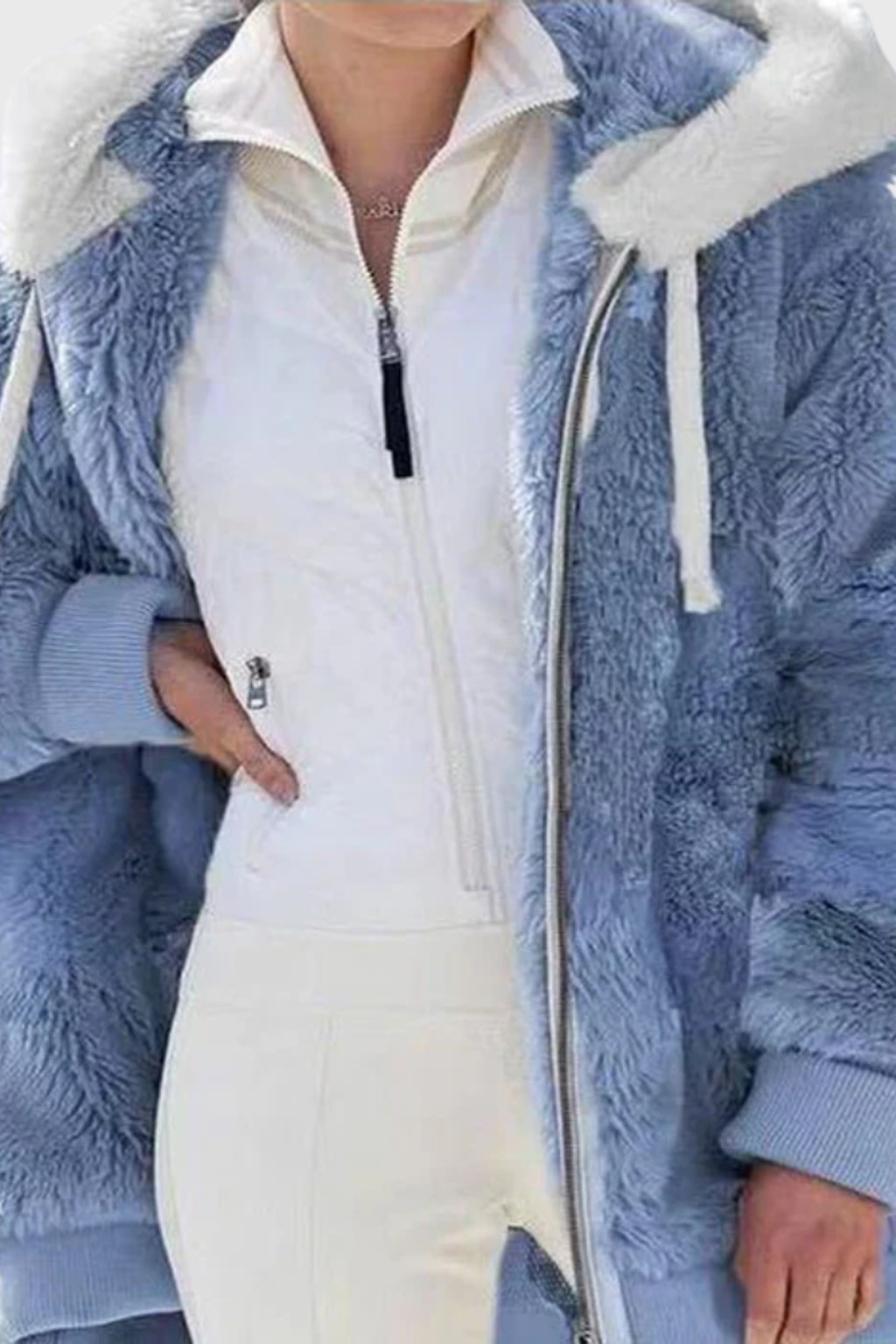 Women's Puffer Jacket with Faux-Fur Hood Warm Winter Coat - 13