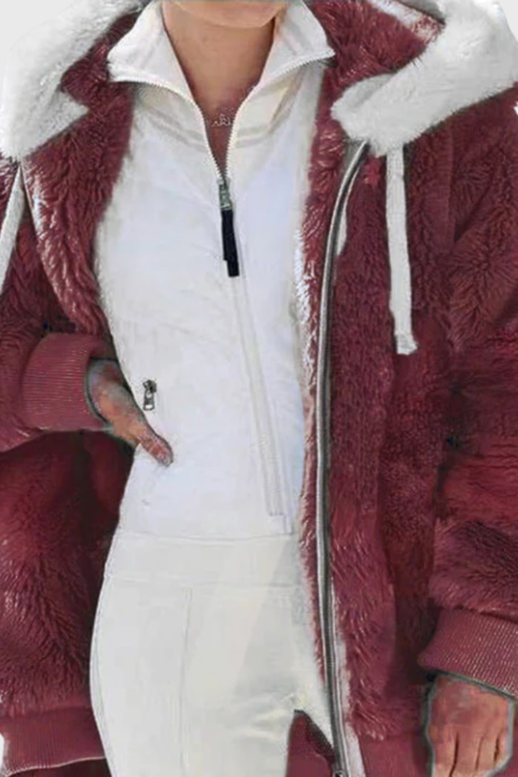 Women's Puffer Jacket with Faux-Fur Hood Warm Winter Coat - 14