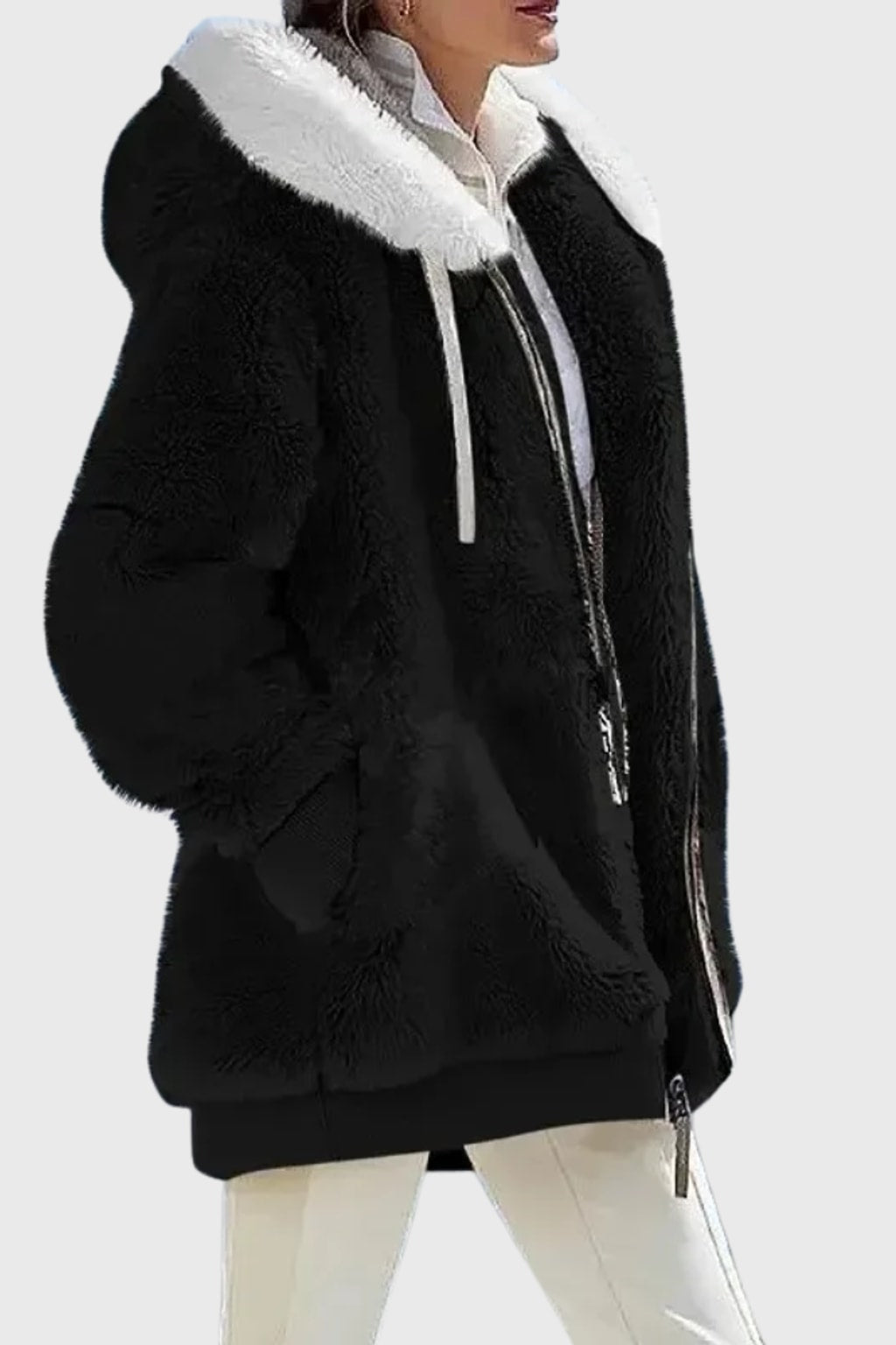 Women's Puffer Jacket with Faux-Fur Hood Warm Winter Coat - 15