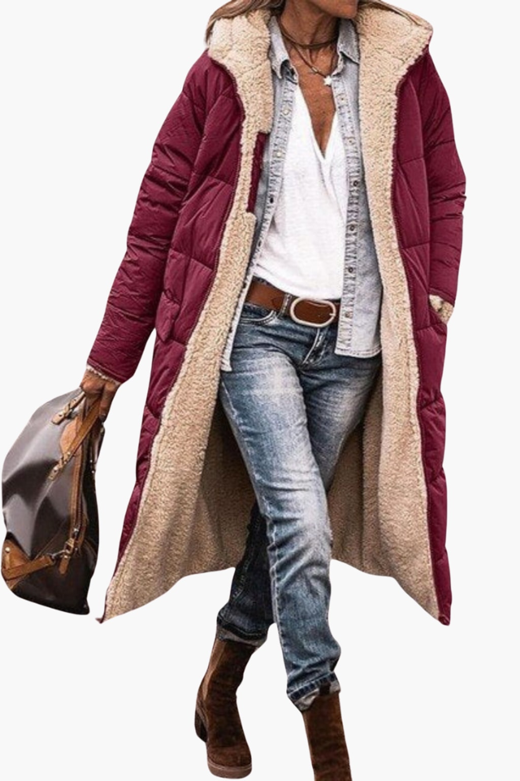 Reversible Tailored Coat Long Winter Fit - 15