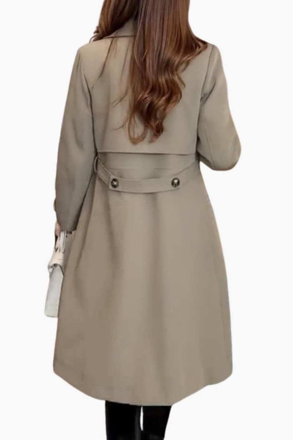 Belted Longline Trench Coat Classic Everyday Outerwear - 5