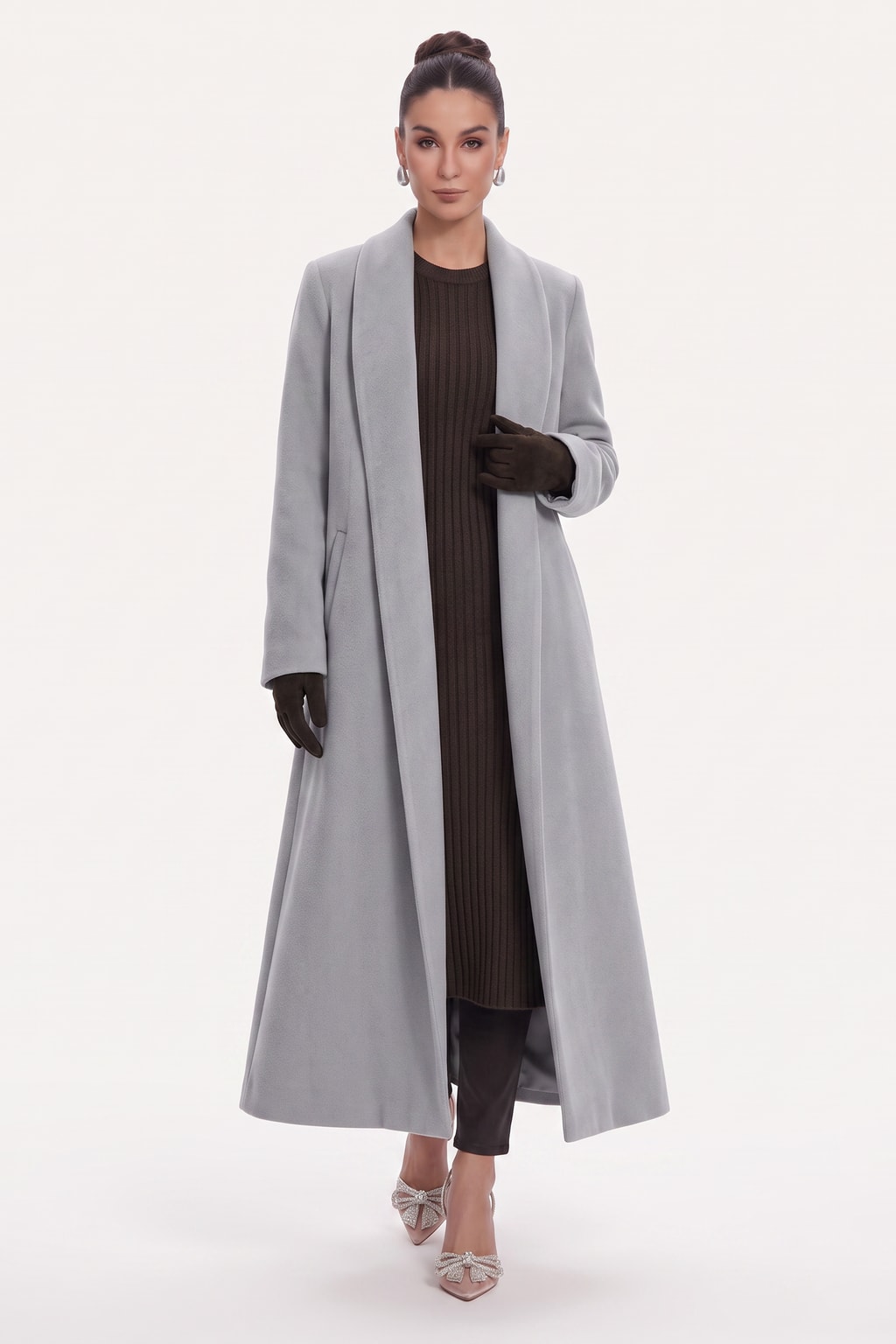 Longline Coat Flowing Open-Front Layer in Extended Sizes - 12
