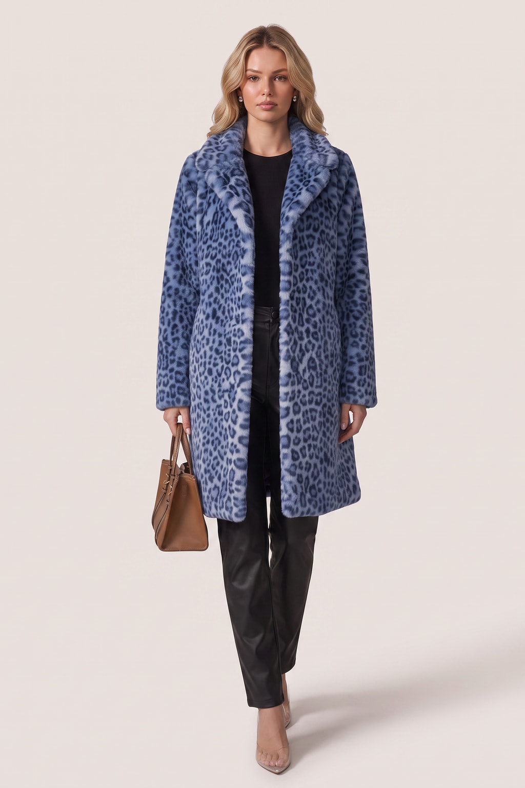 Leopard Print Winter Coat Cozy Statement Outerwear - 3