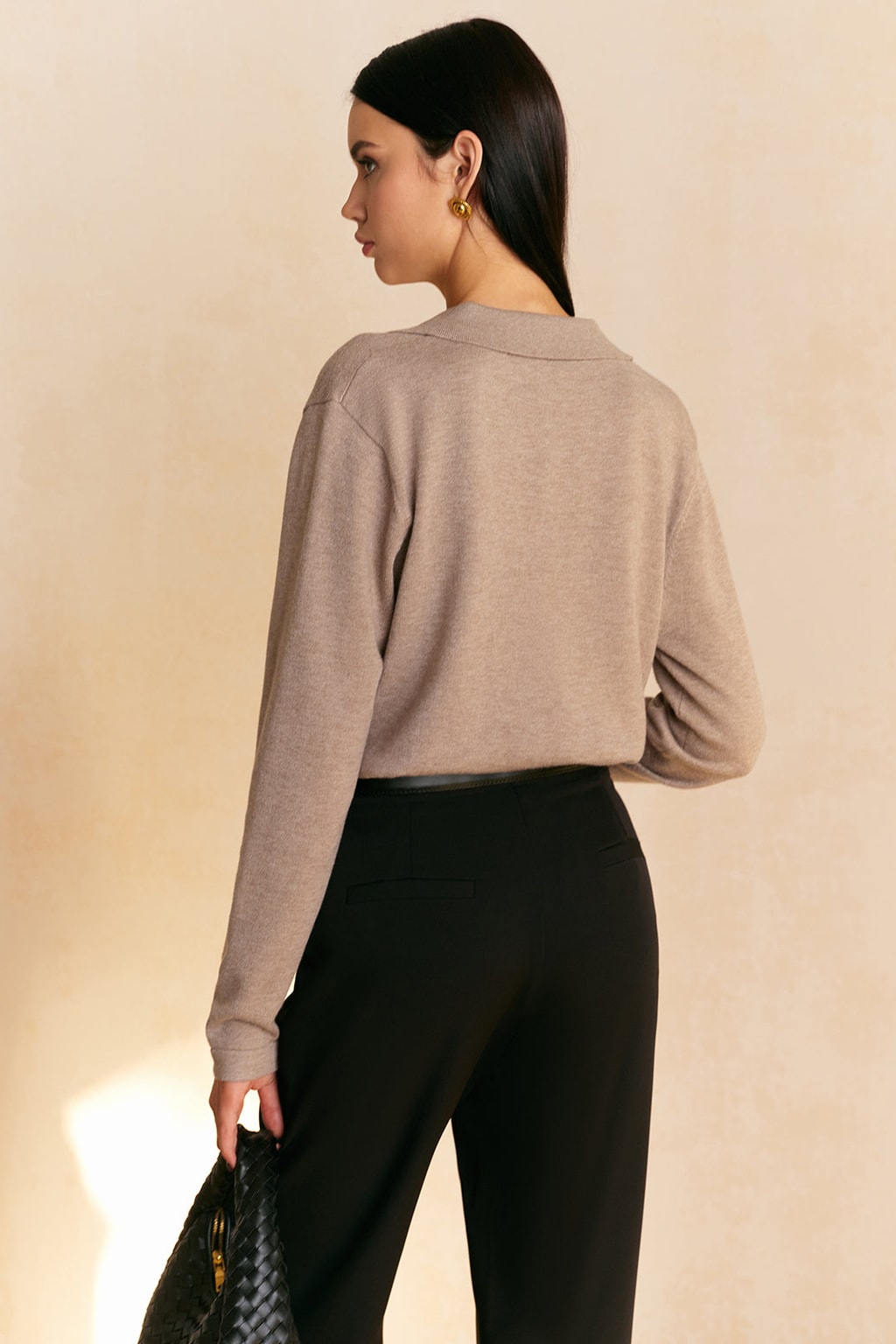 Knit Collared Pullover Sweater - 4