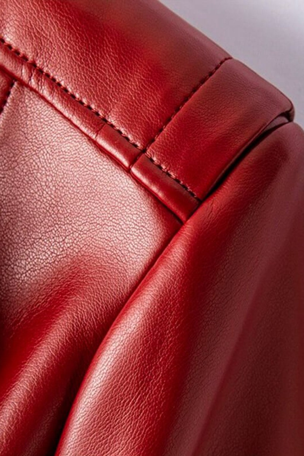 Effortless Vegan Leather Jacket With Asymmetrical Zip - 10