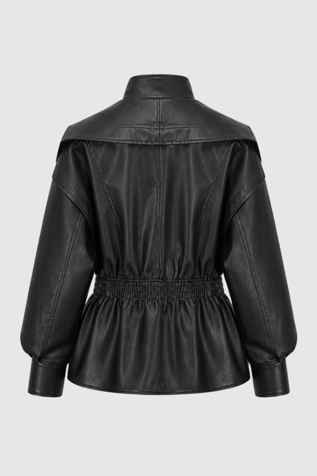 Timeless Leather Moto Jacket With Notch Lapel - 11