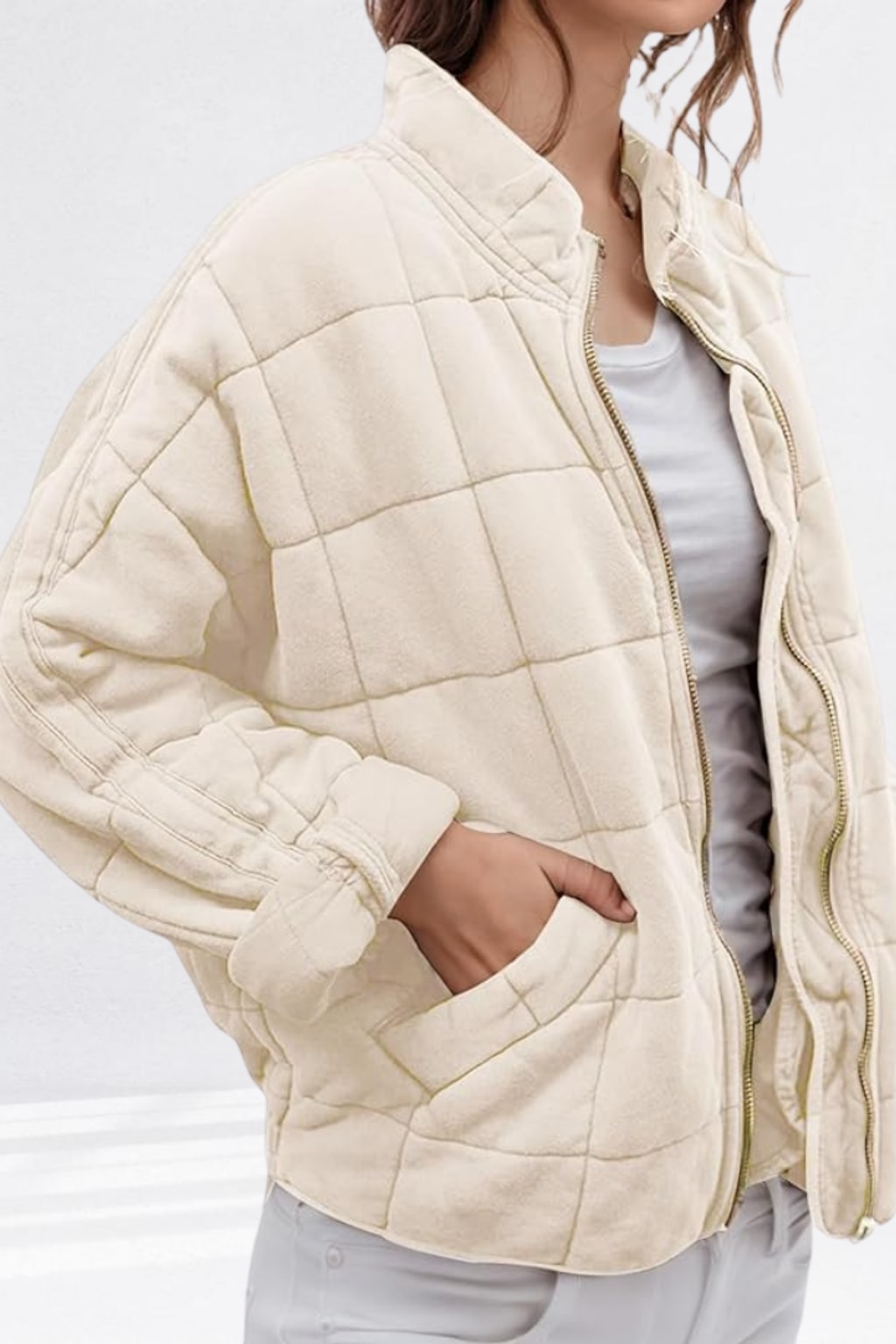 Quilted Cozy Puffer Jacket With Funnel Neck - 9