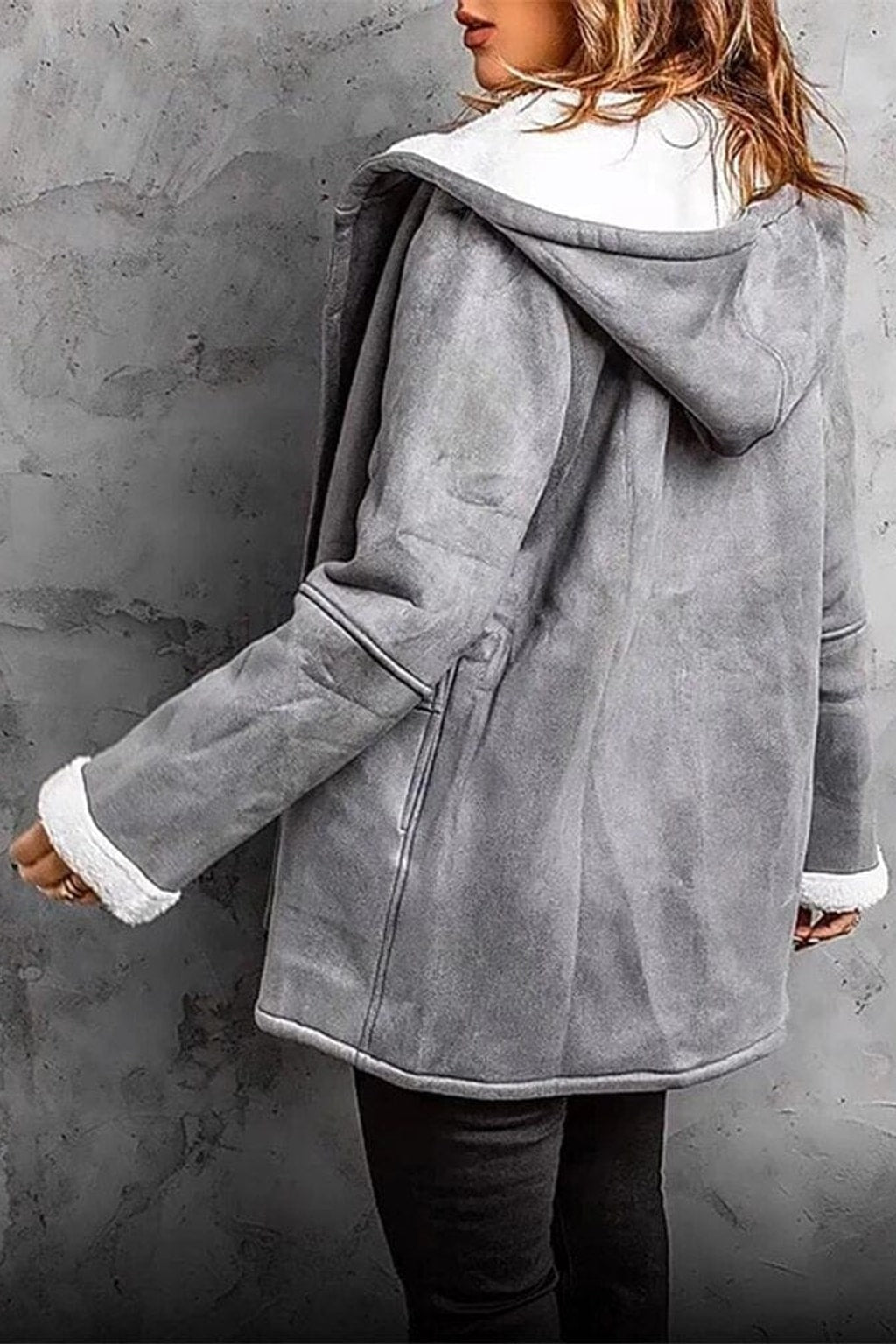 Fleece-Lined Winter Coat with Hood - 9