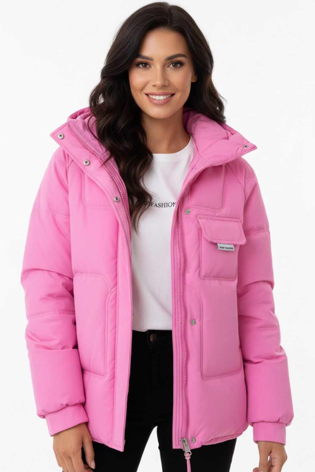 Quilted Effortless Puffer Jacket With Hood - Lightweight Womens Coat - 6