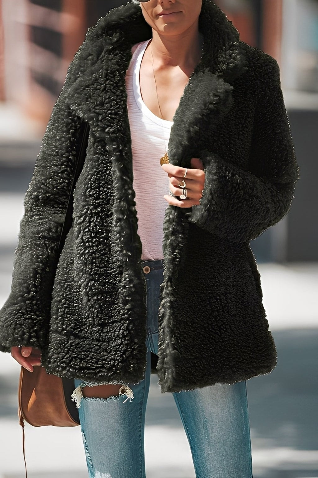 Thick Fleece Jacket With Modern Winter Cut - 4