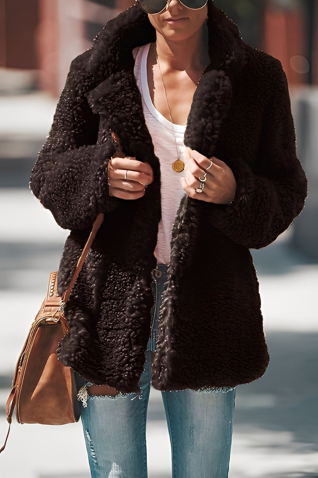 Thick Fleece Jacket With Modern Winter Cut - 6
