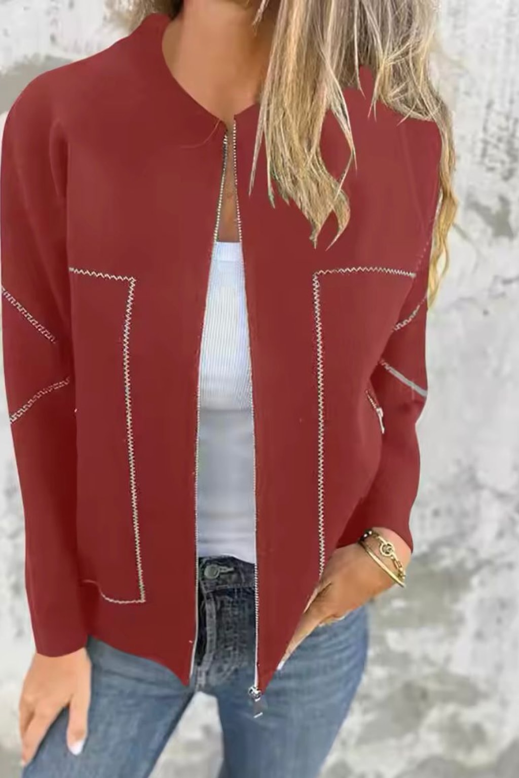 Relaxed Waterproof Zip-Up Jacket With Insulated Lining - 6
