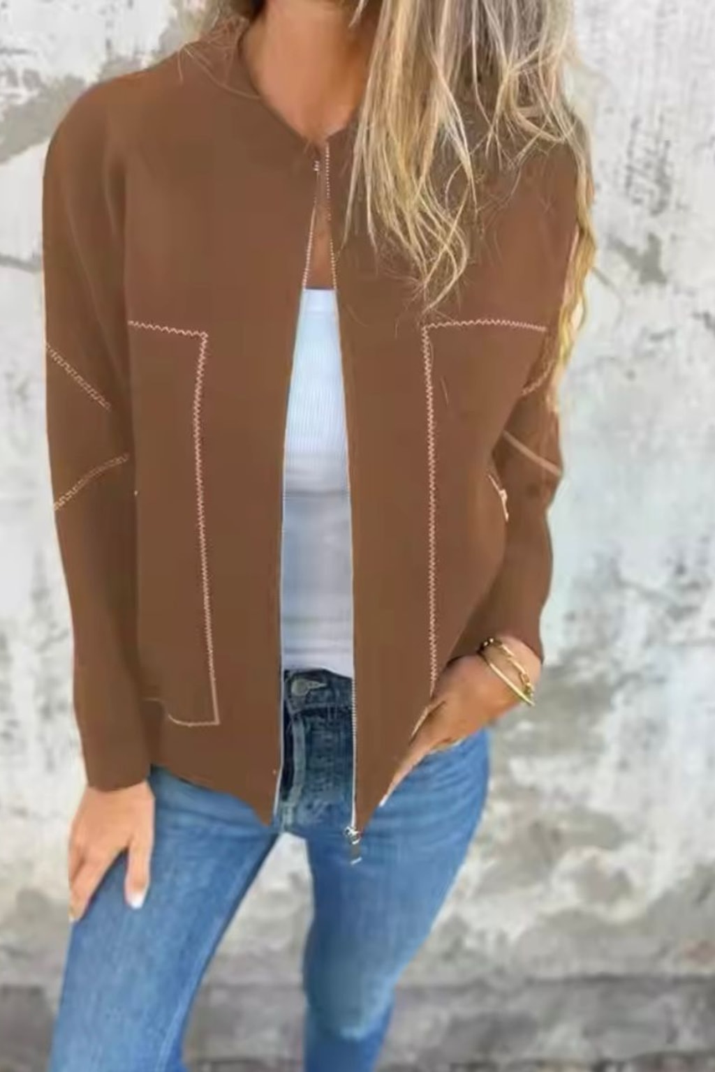Relaxed Waterproof Zip-Up Jacket With Insulated Lining - 7
