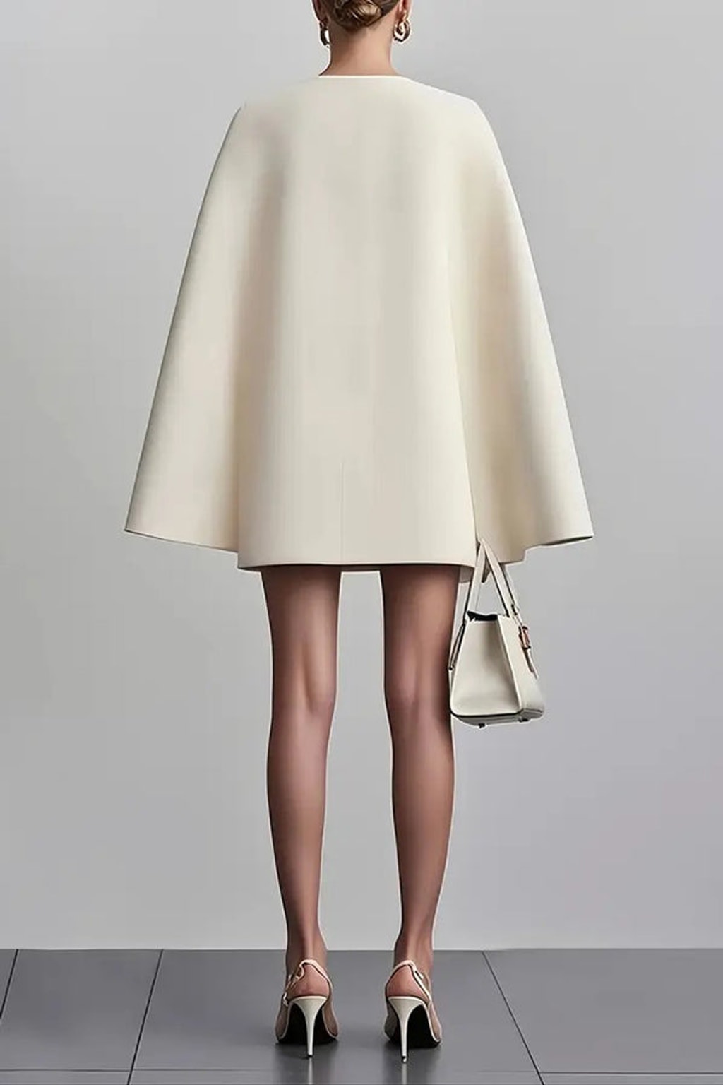 Double Breasted Cape Mini Dress - 6