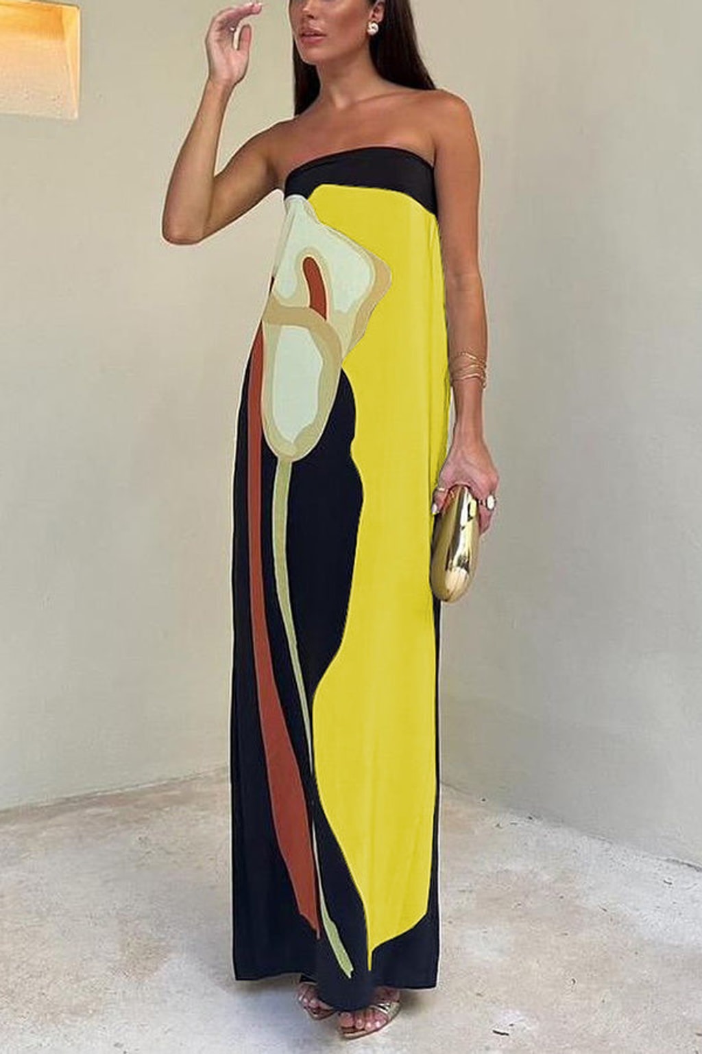 Effortless Floral Print Off Shoulder Maxi Dress - 7