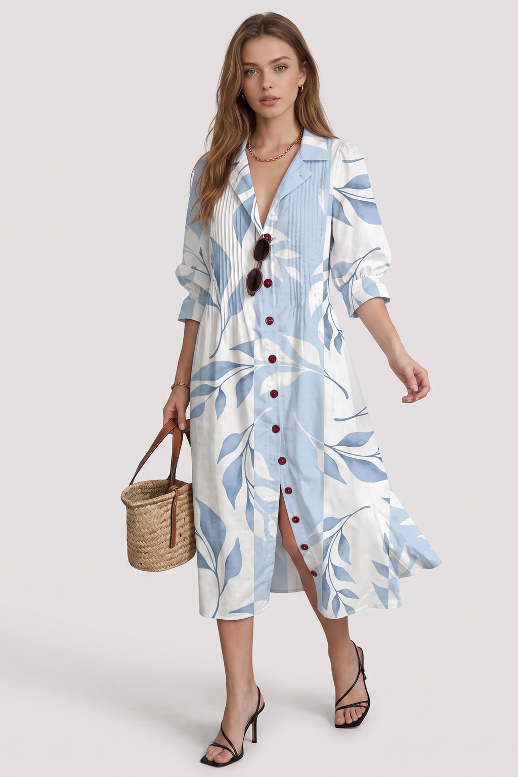 Effortless Boho Print Dress With Flowy Silhouette - 2