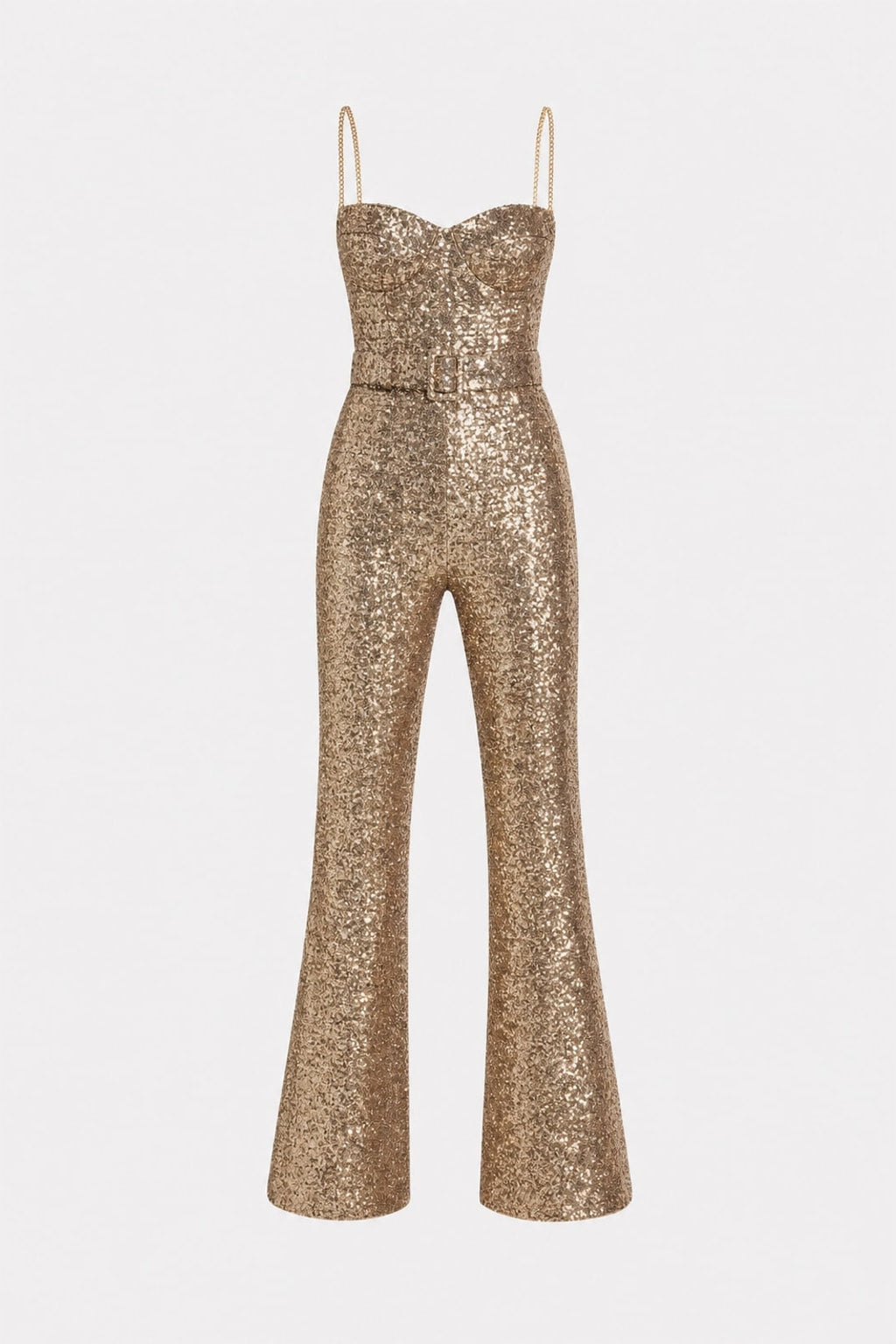 Glamorous Sequin Wide Leg Jumpsuit With Sweetheart Neckline - 1