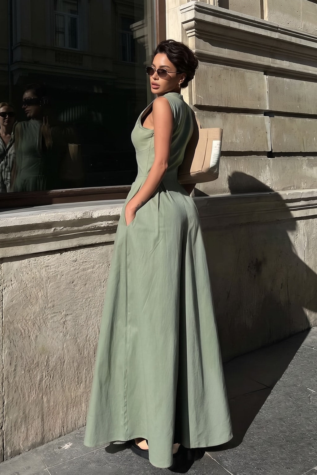 Effortless Blend Jumpsuit with High-Waisted Fit - 3