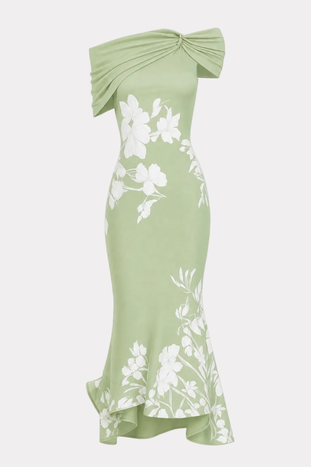 Floral Midi Dress with Flared Hem - 1