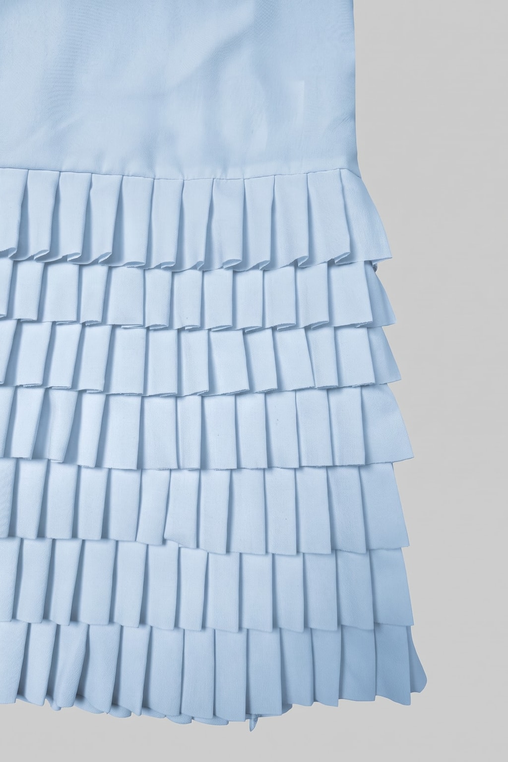 Elegant Cotton A-Line Midi Shirt Dress With Pleated Layers - 7