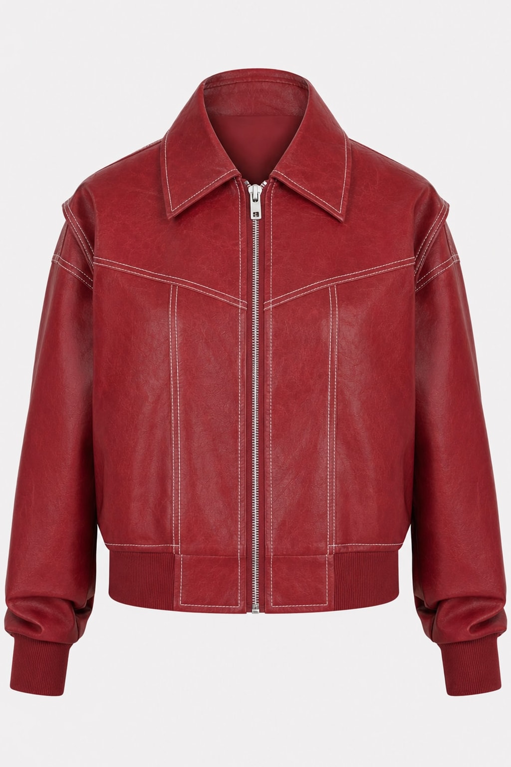 Relaxed Cozy Oversized Structured Bomber Jacket - 1
