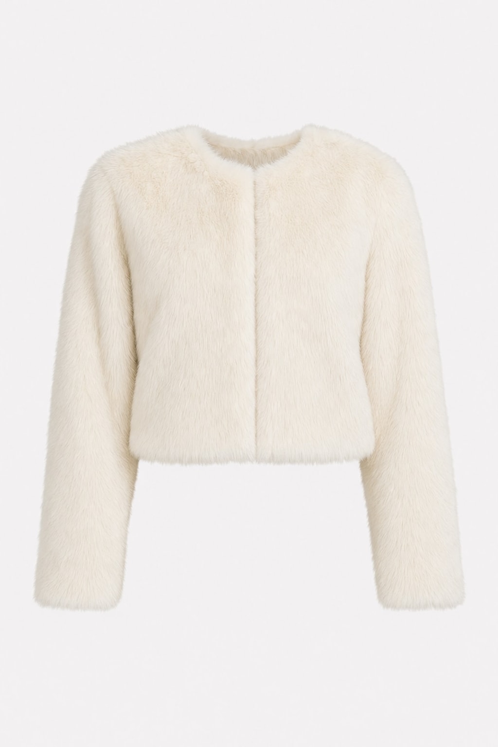 Faux Fur Jacket for Women Cropped Relaxed Fit Winter Coat - 1