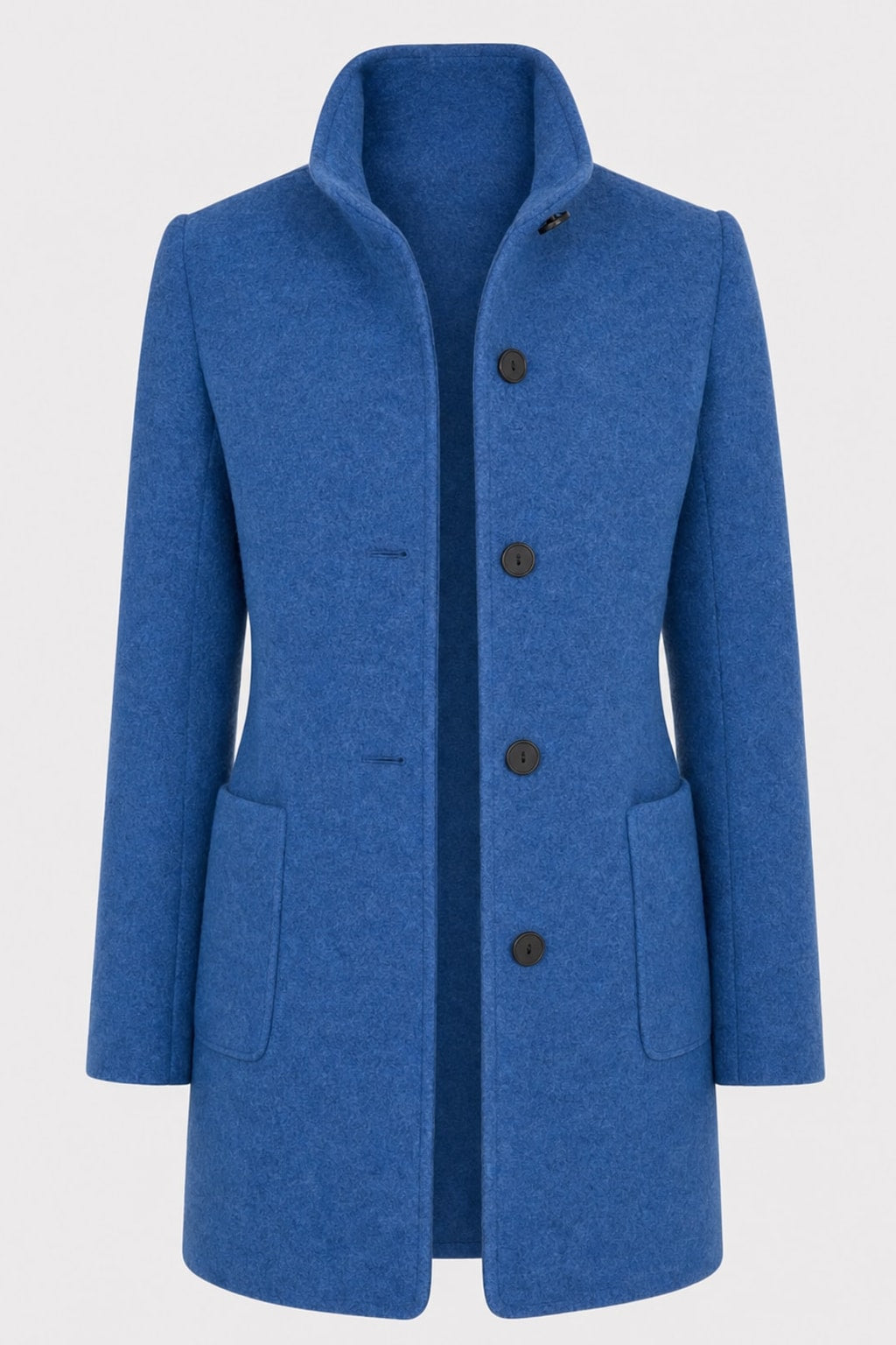 Stand-Collar Tailored Coat With Warm Everyday - 1