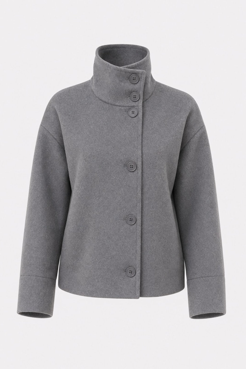 Cozy High Neck Tailored Blazer Structured Fit for Work & Weekend - 1