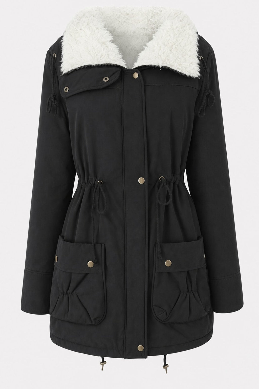 Cozy Fleece Lined Hooded Winter Parka - 1