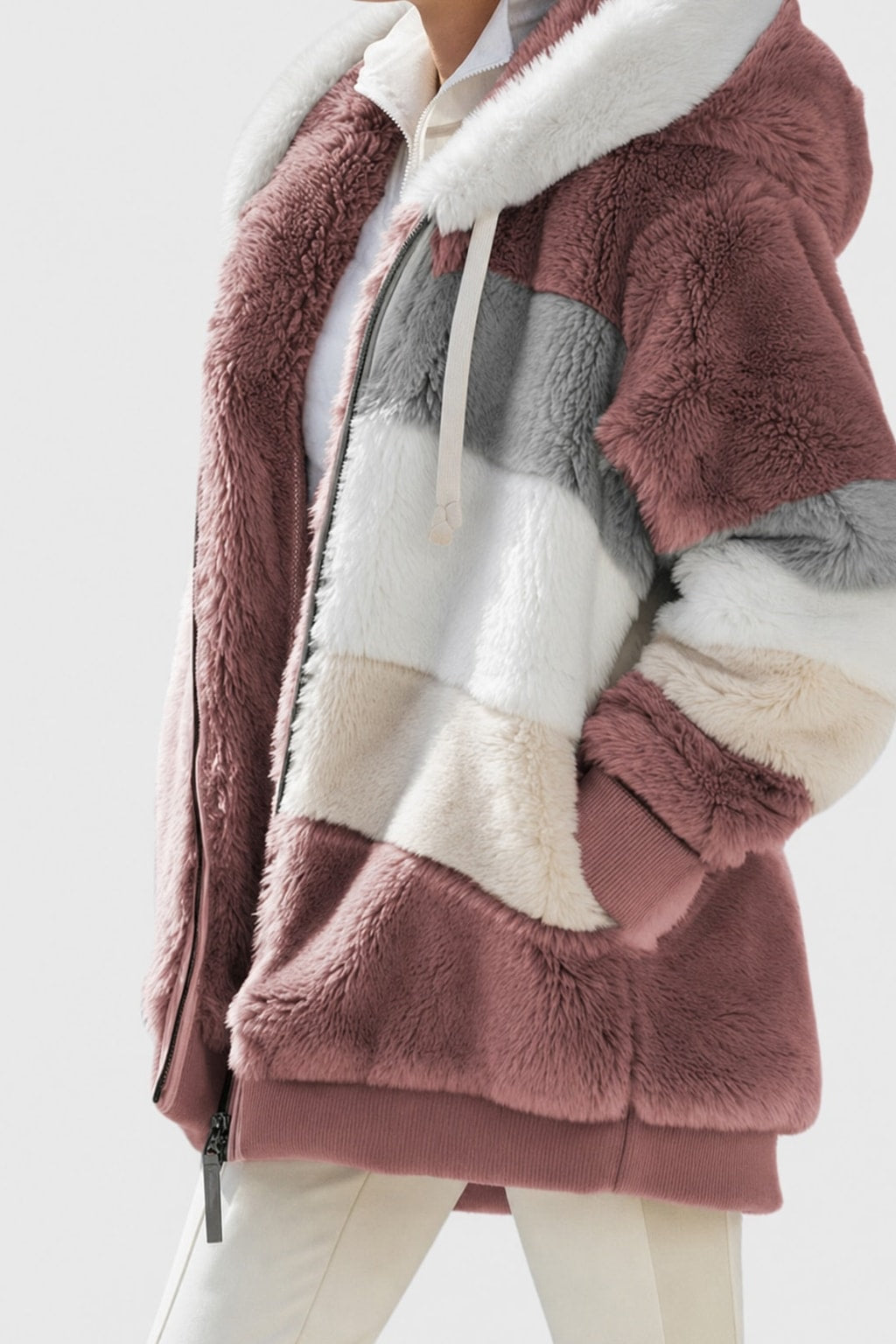 Women's Puffer Jacket with Faux-Fur Hood Warm Winter Coat - 17