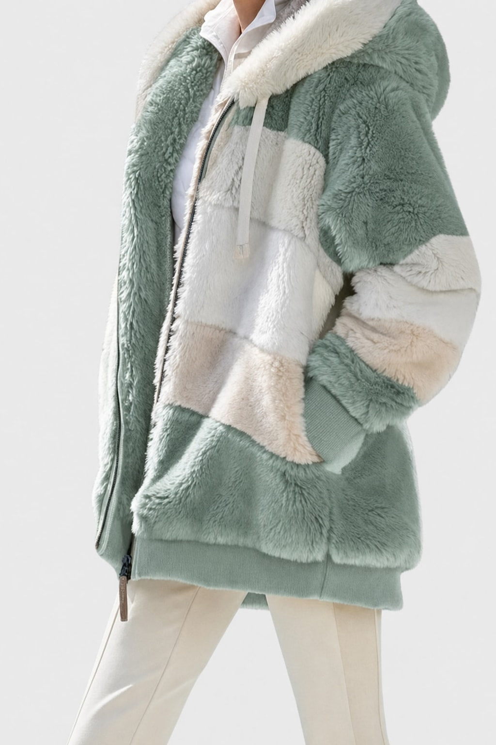 Women's Puffer Jacket with Faux-Fur Hood Warm Winter Coat - 18
