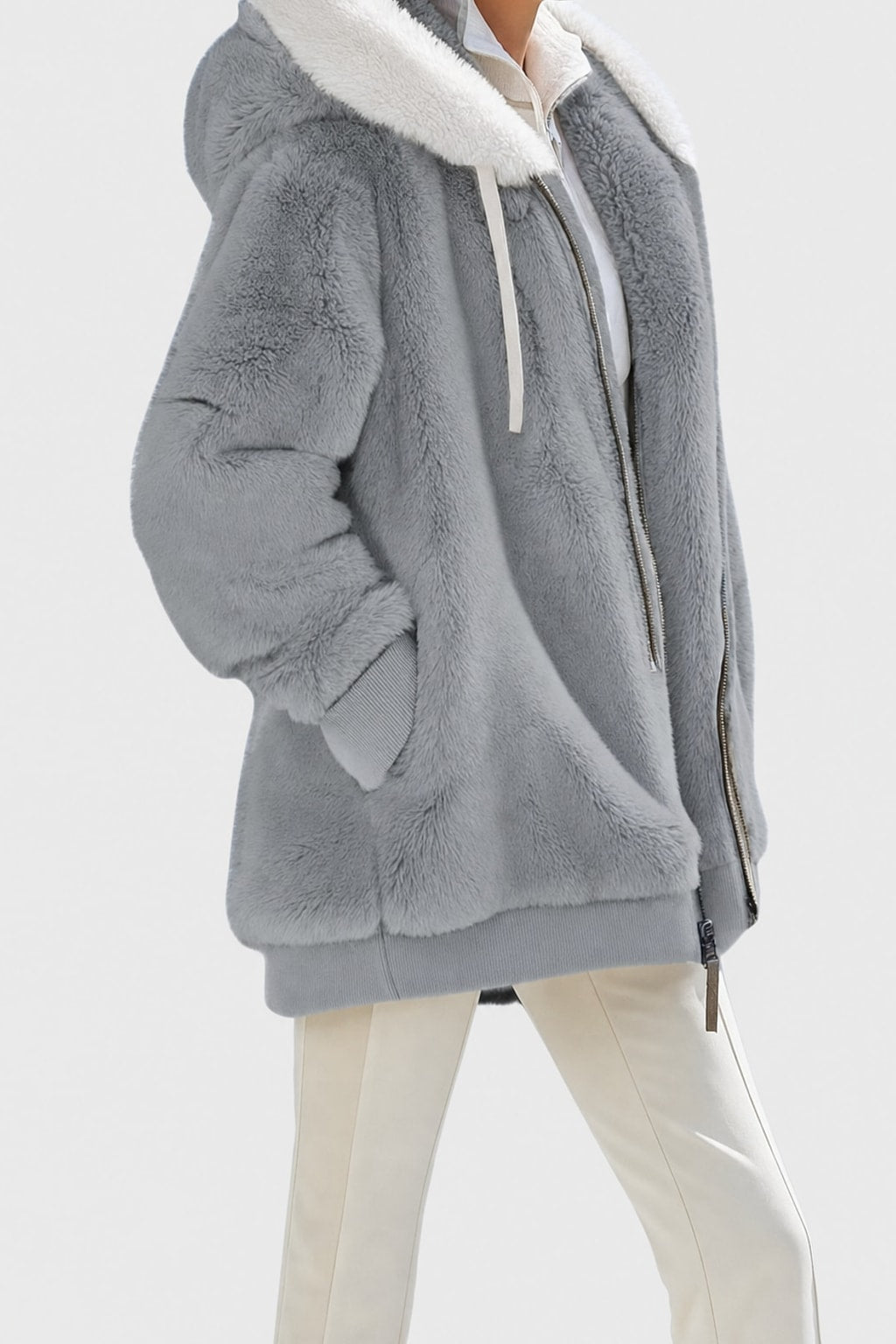 Women's Puffer Jacket with Faux-Fur Hood Warm Winter Coat - 19