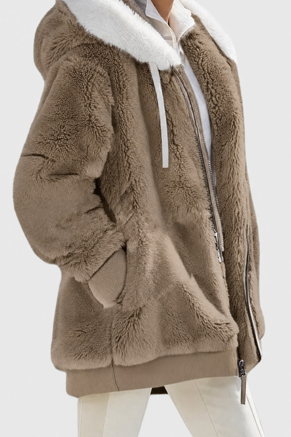 Women's Puffer Jacket with Faux-Fur Hood Warm Winter Coat - 20
