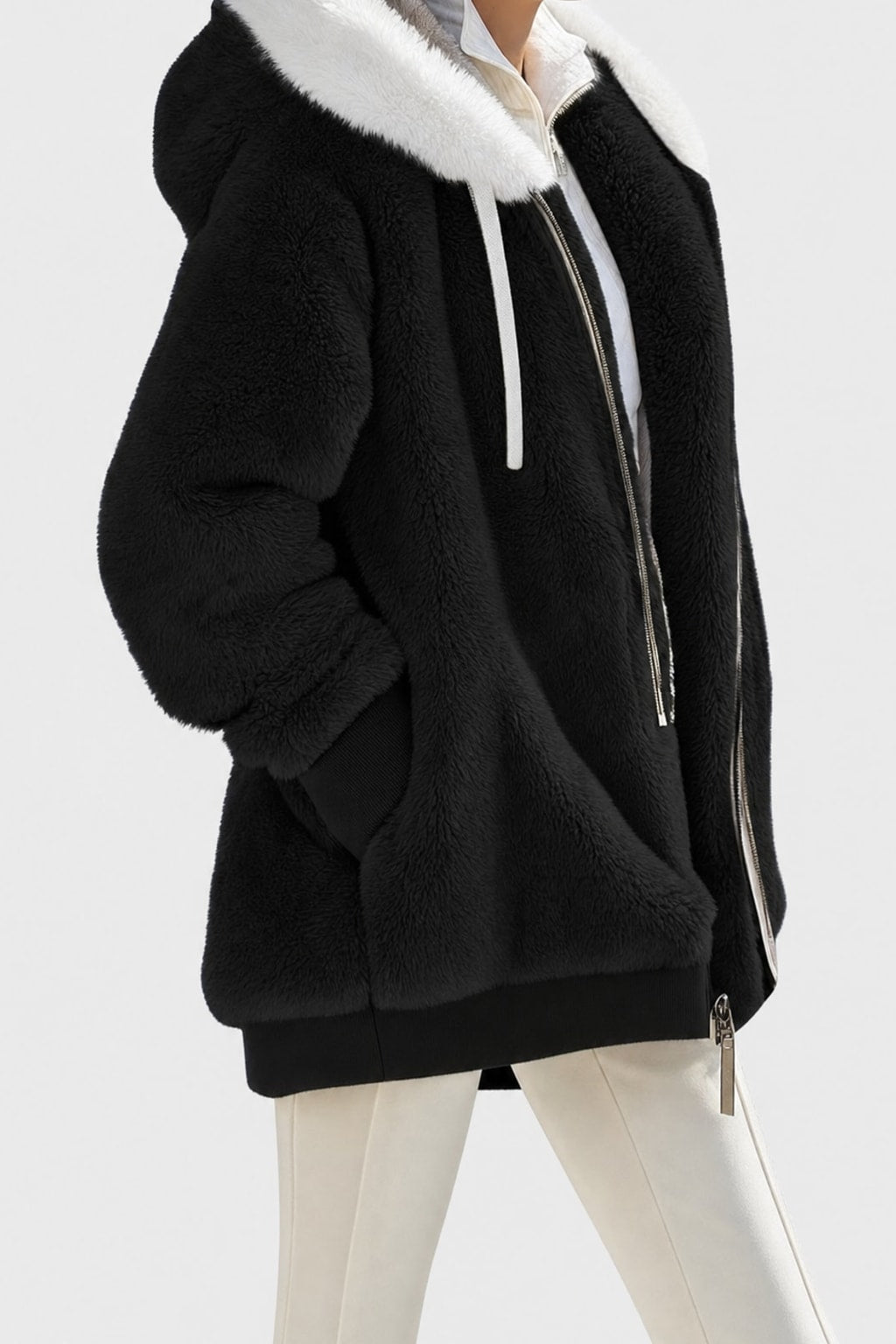Women's Puffer Jacket with Faux-Fur Hood Warm Winter Coat - 24