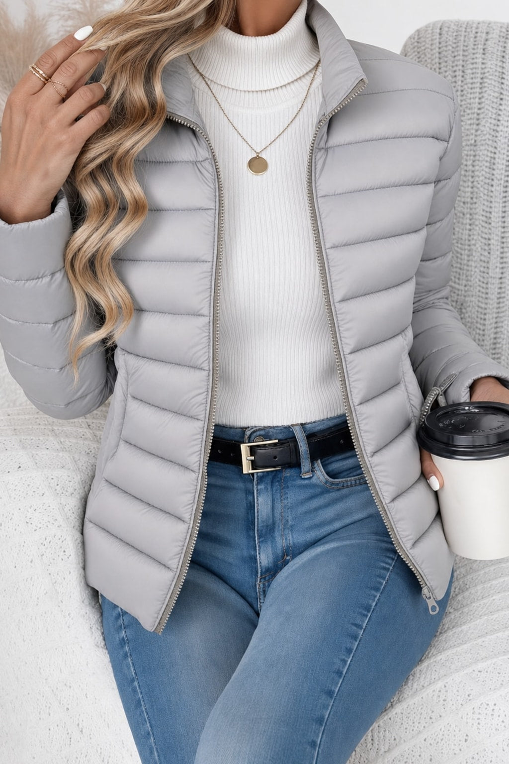 Warm Quilted Spring Jacket Lightweight & Water-Resistant - 7
