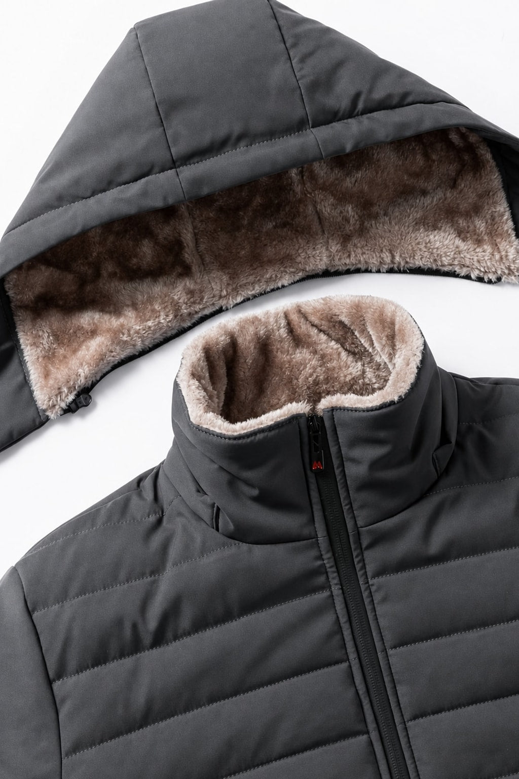 Hooded Insulated Winter Coat Quilted Warm Lining - 10