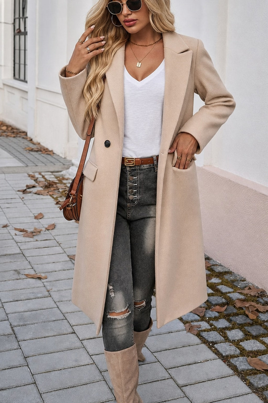 Tailored Longline Coat Warm, Pocketed Everyday Wear - 7