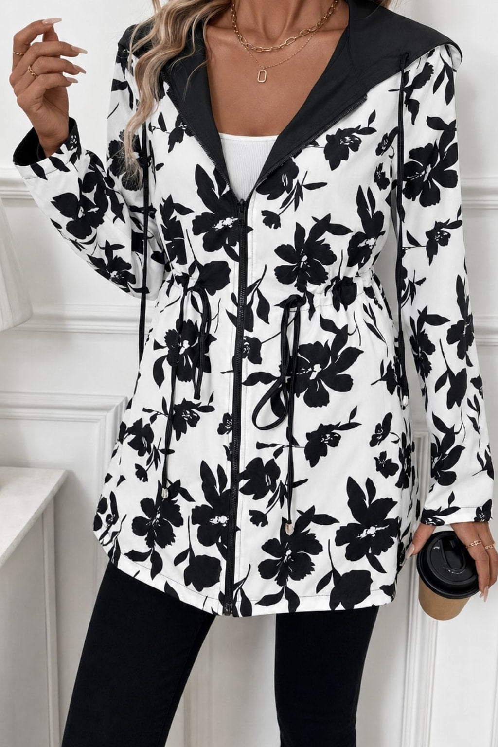 Reversible Hooded Jacket With Leopard Print Lining - 4