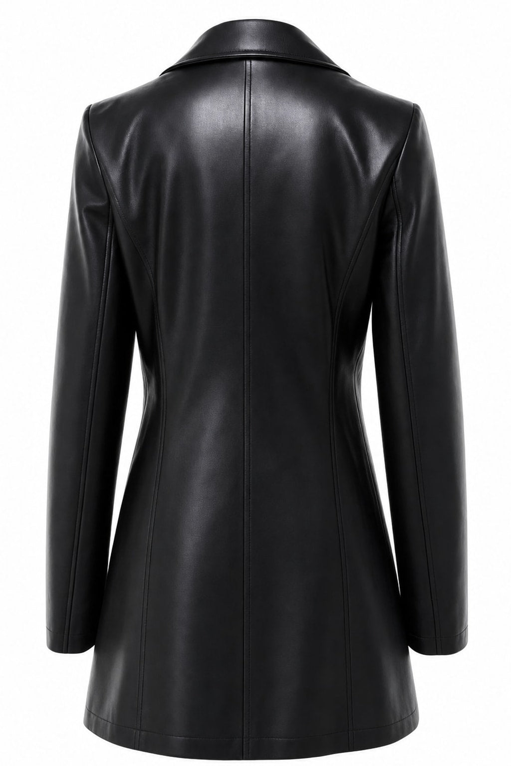 Tailored Mid-Length Coat Slim A-Line Silhouette - 4