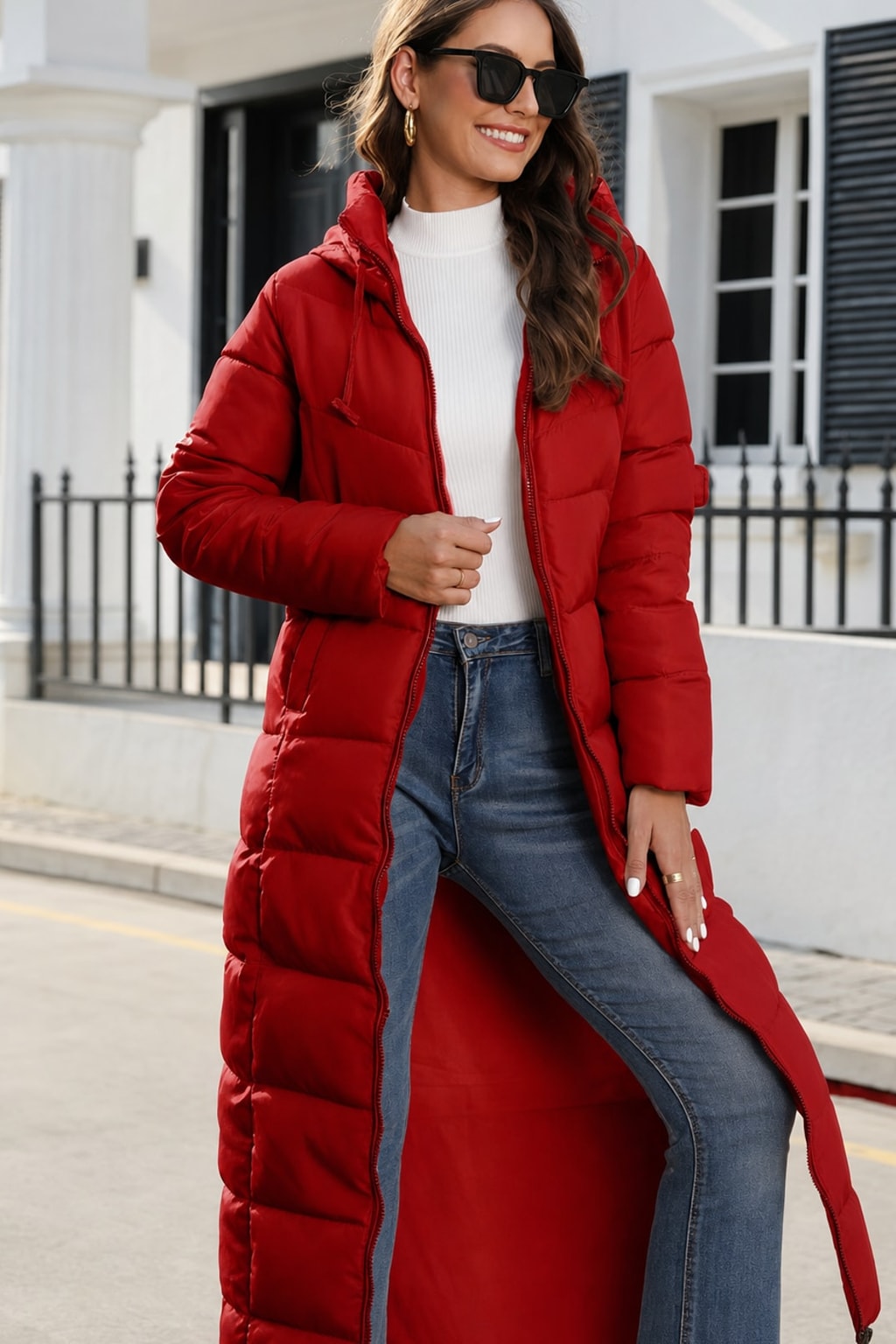 Warm Cotton Hooded Winter Coat With Slim Fit - 3