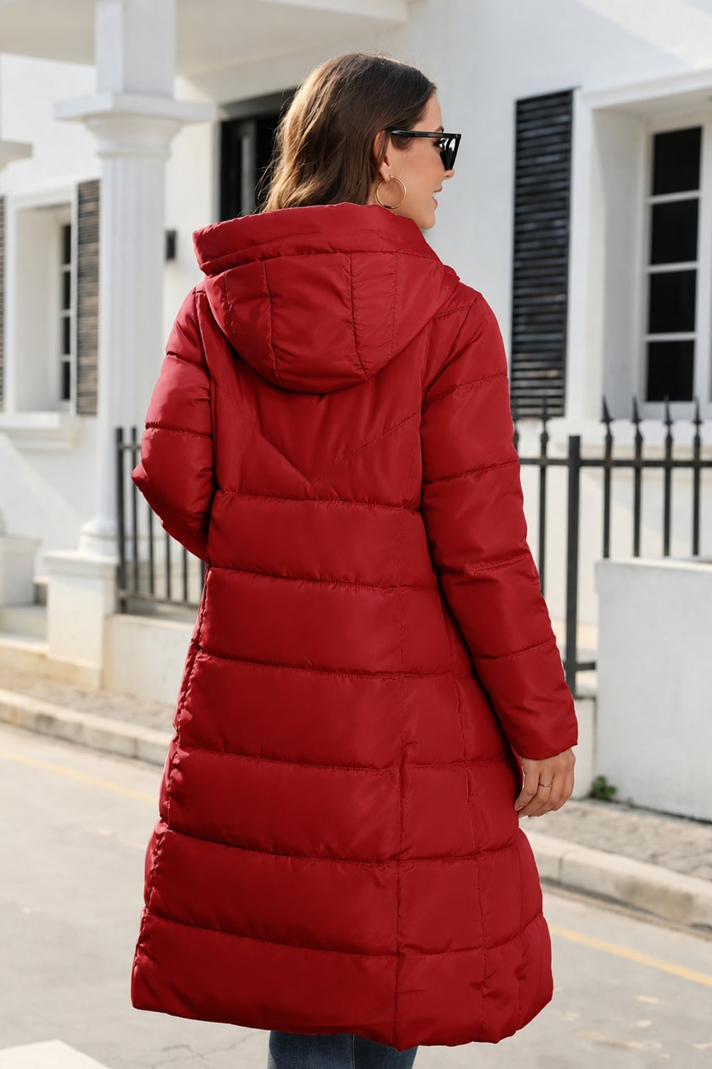 Warm Cotton Hooded Winter Coat With Slim Fit - 7
