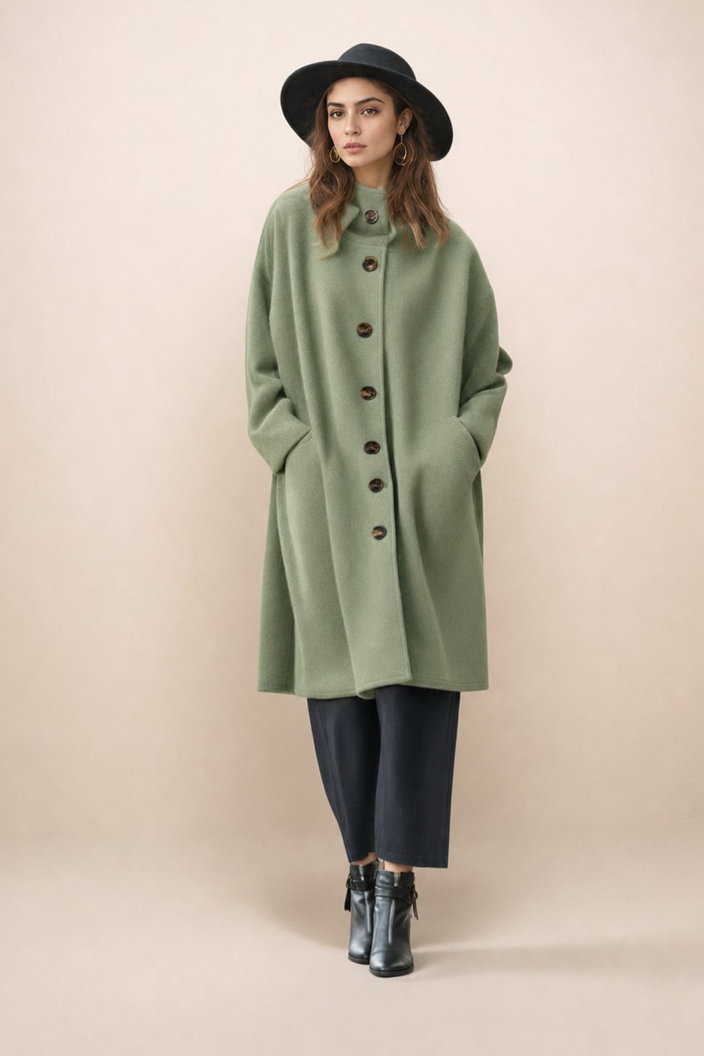 Warm Trench Coat With Classic Belted Silhouette - 3